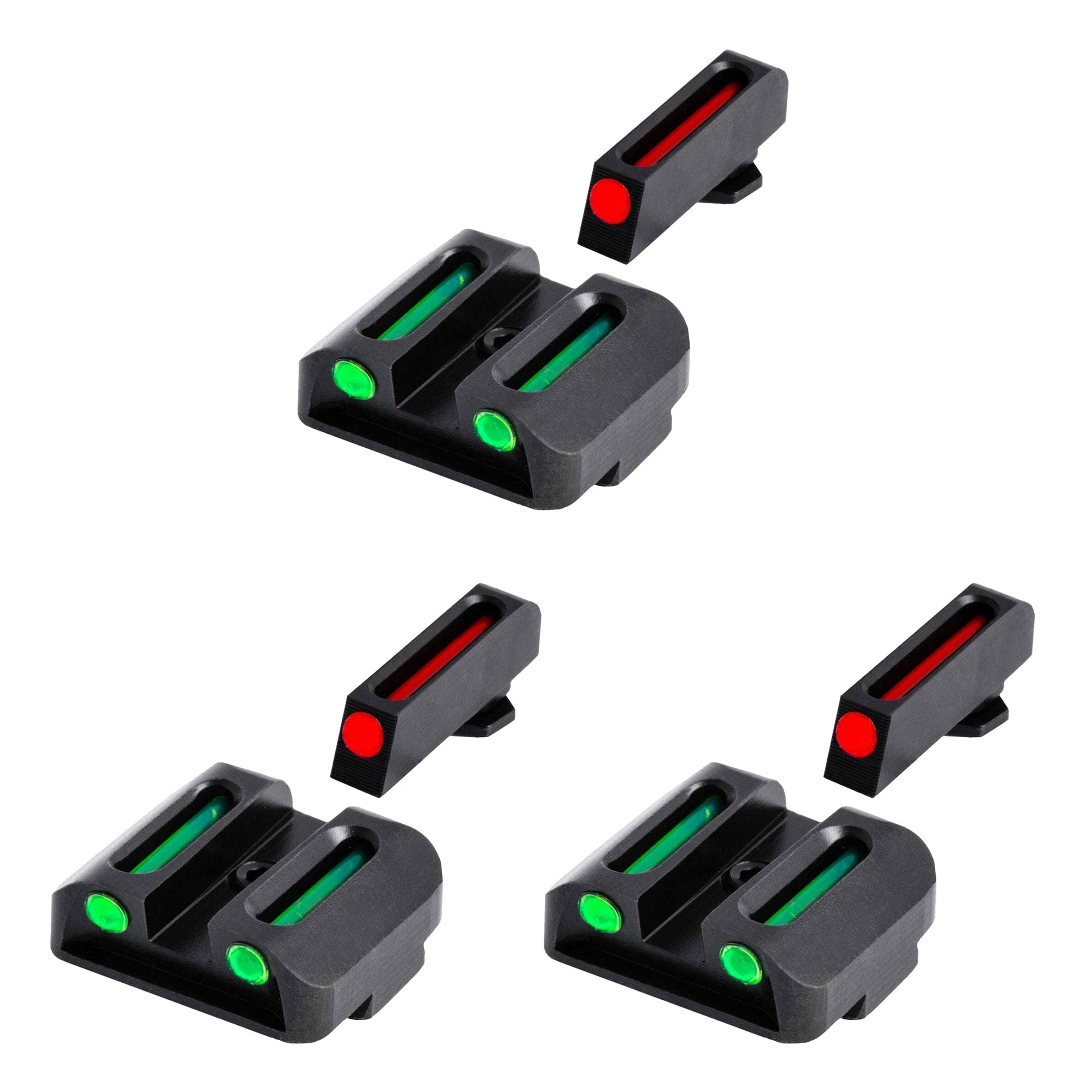 TruGlo TFO Tritium Fiber Optic Gun Sight Set, Fits Glock 17/17L Models (3 Pack)