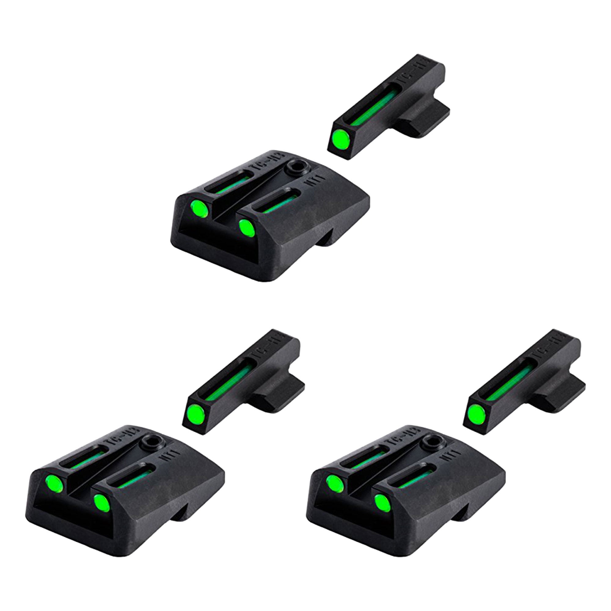 TruGlo TFO Tritium Fiber Optic Gun Sight Set, Fits Glock 17/17L Models (3 Pack)