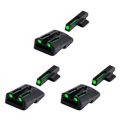 TruGlo TFO Tritium Fiber Optic Gun Sight Set, Fits Glock 17/17L Models (3 Pack)