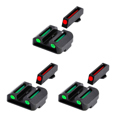 TruGlo TFO Tritium Fiber Optic Gun Sight Set, Fits Glock 17/17L Models (3 Pack)
