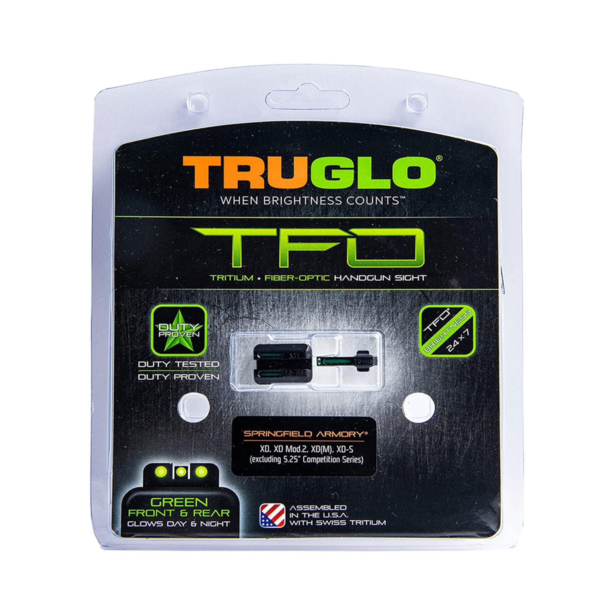 TruGlo TFO Tritium Fiber Optic Gun Sight Set, Fits Glock 17/17L Models (3 Pack)