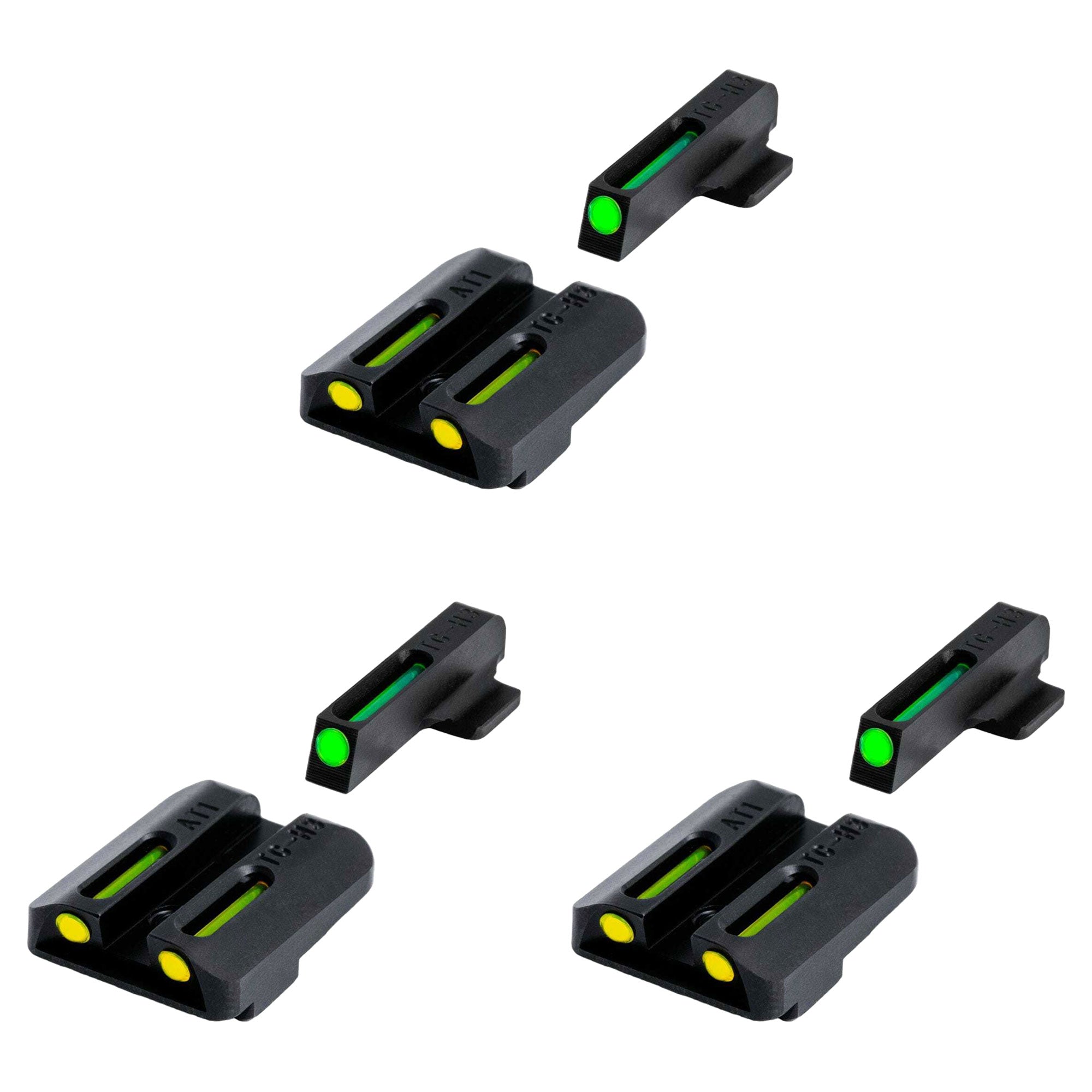 TruGlo TFO Tritium Fiber Optic Gun Sight Set, Fits Glock 17/17L Models (3 Pack)