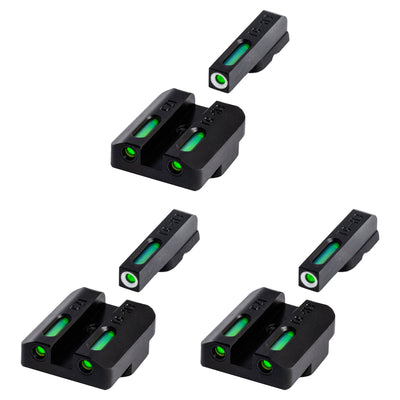 TruGlo TFK Fiber Optic Tritium Pistol Sight with Snag Free Construction (3 Pack)
