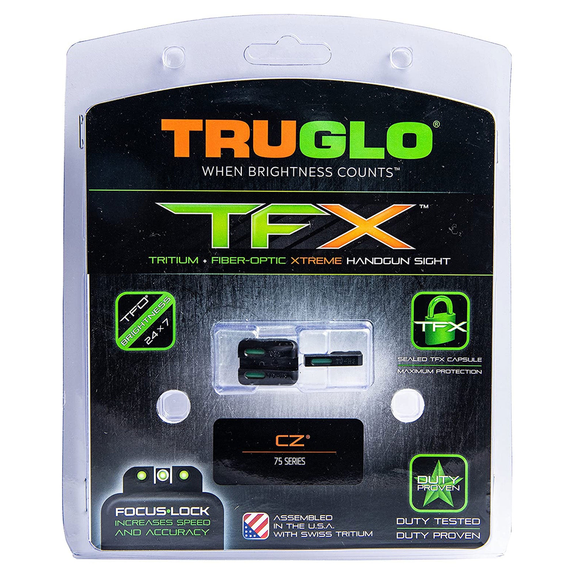 TruGlo TFK Fiber Optic Tritium Pistol Sight with Snag Free Construction (3 Pack)