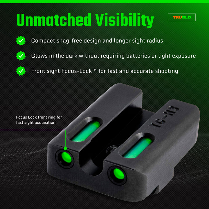 TruGlo TG13GL2PC TFK Pro Fiber Optic Tritium Handgun Sight, Fits Glock (3 Pack)