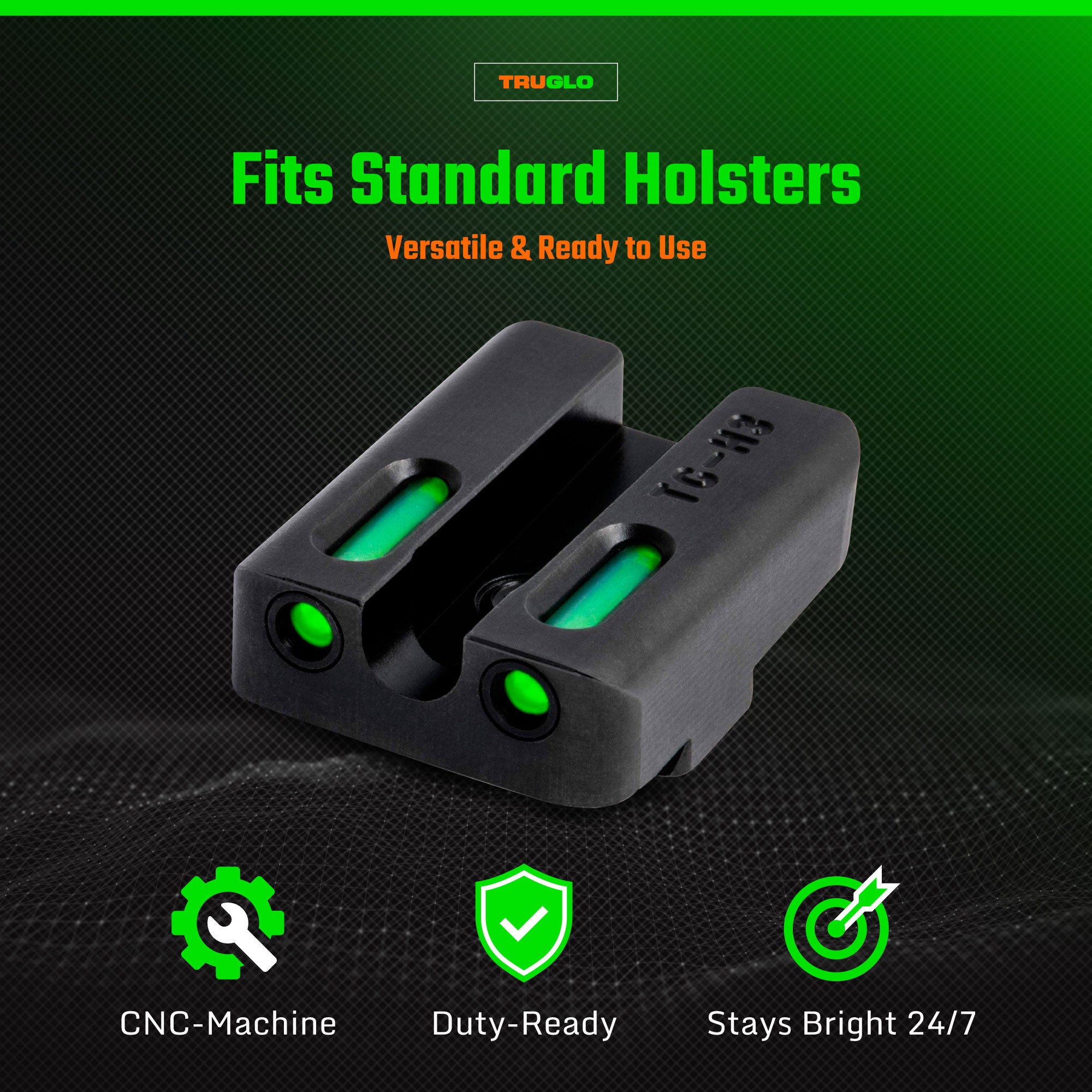 TruGlo TG13GL2PC TFK Pro Fiber Optic Tritium Handgun Sight, Fits Glock (3 Pack) - VMInnovations