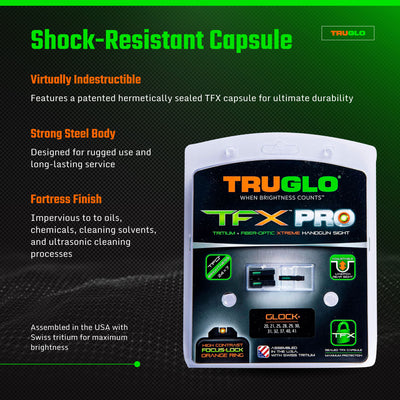 TruGlo TG13GL2PC TFK Pro Fiber Optic Tritium Handgun Sight, Fits Glock (3 Pack) - VMInnovations