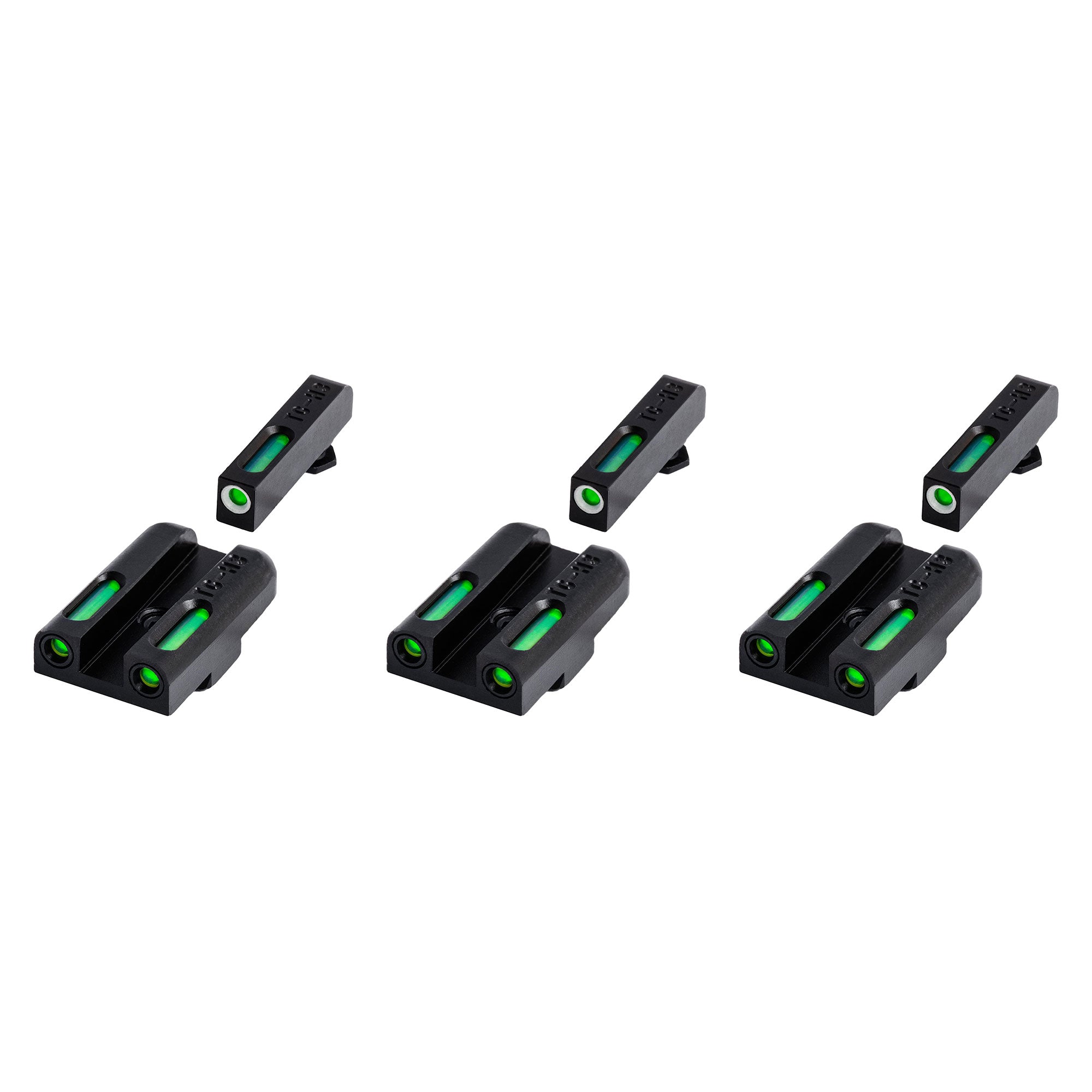 TruGlo TFK Fiber Optic Tritium Handgun Glock Pistol Sight Accessories (3 Pack)