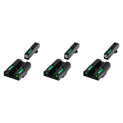 TruGlo TFK Fiber Optic Tritium Handgun Glock Pistol Sight Accessories (3 Pack)