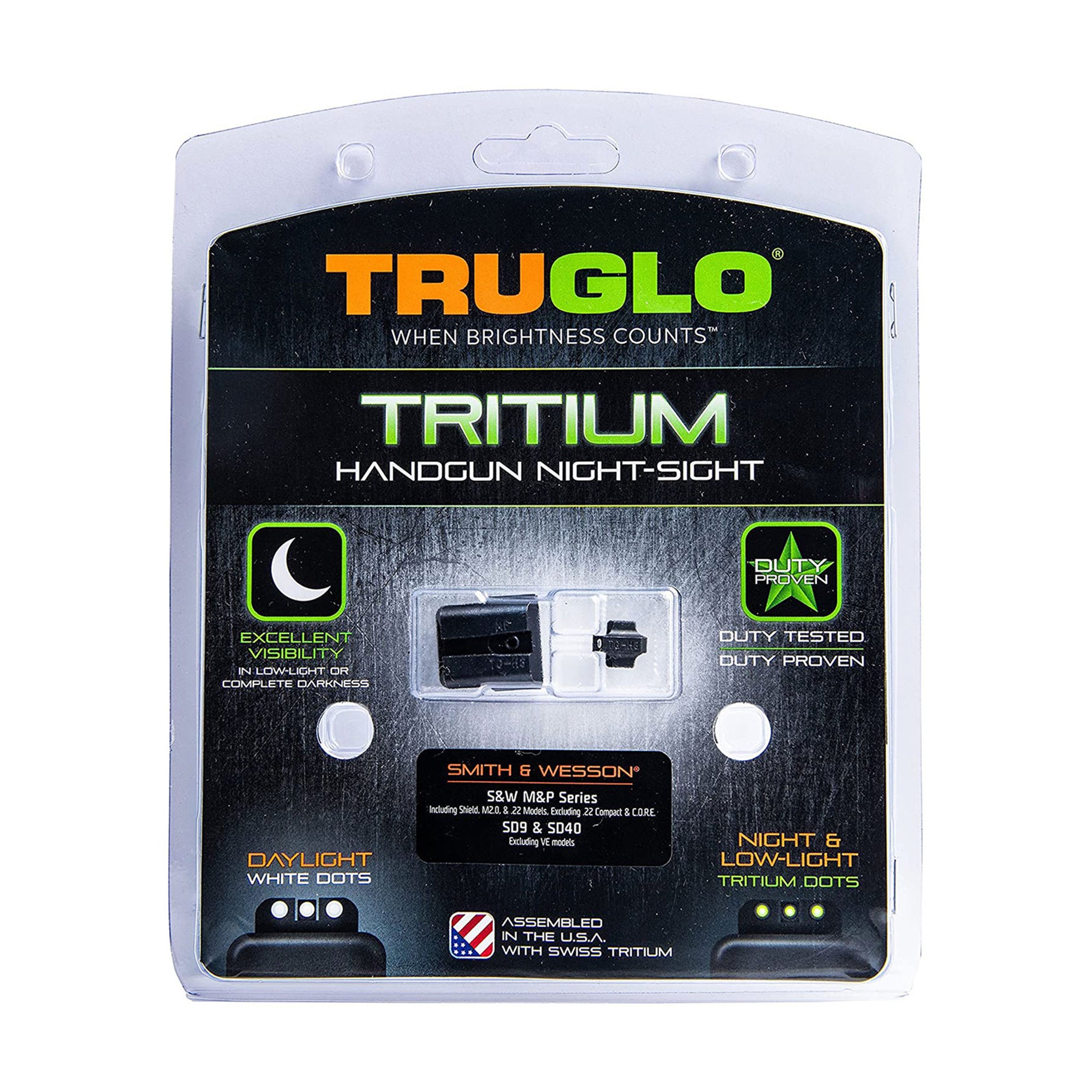 TruGlo Tritium Tactical Gun Sight for Smith & Wesson M&P Series Pistols (3 Pack)