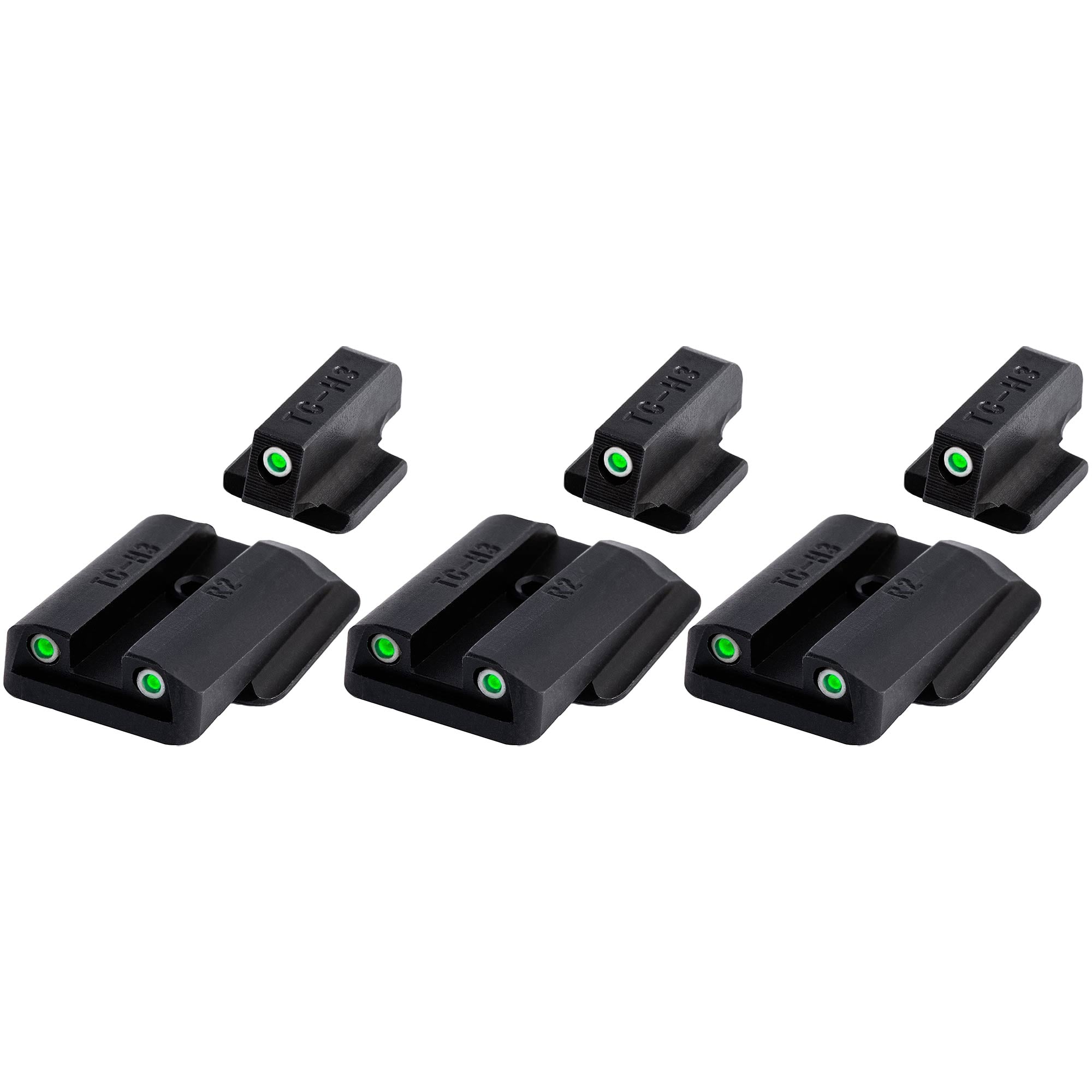 TruGlo Glow in the Dark High Set Pistol Sight for Ruger LC9, 9S and 380 (3 Pack)