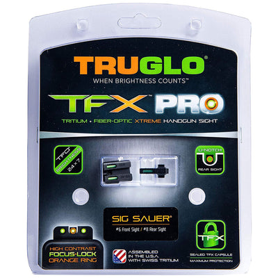 TruGlo Pro TFK Fiber Optic Tritium Handgun Sight for Sig Sauer Pistols (3 Pack)