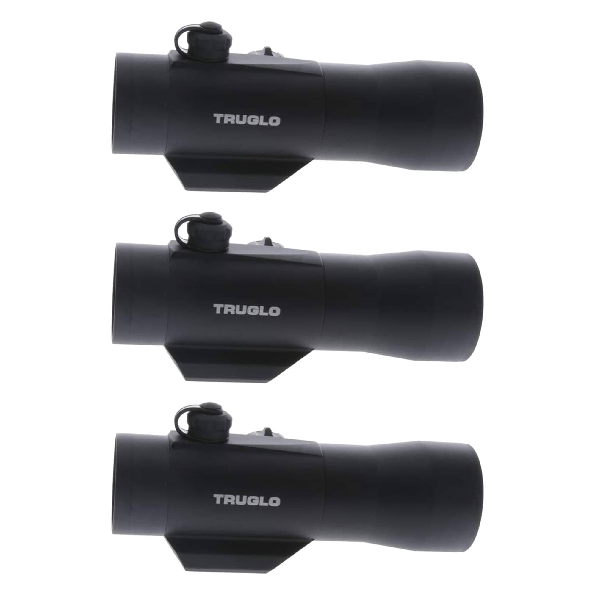 TruGlo Red Dot Traditional Mount Hunting Tactical Weapon Sight, Black (3 Pack)