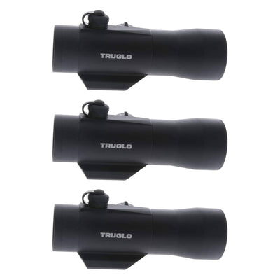 TruGlo Red Dot Traditional Mount Hunting Tactical Weapon Sight, Black (3 Pack)