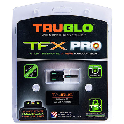 TruGlo Pro TFK Fiber Optic Tritium Glock Pistol Sight Accessory, Taurus (3 Pack)