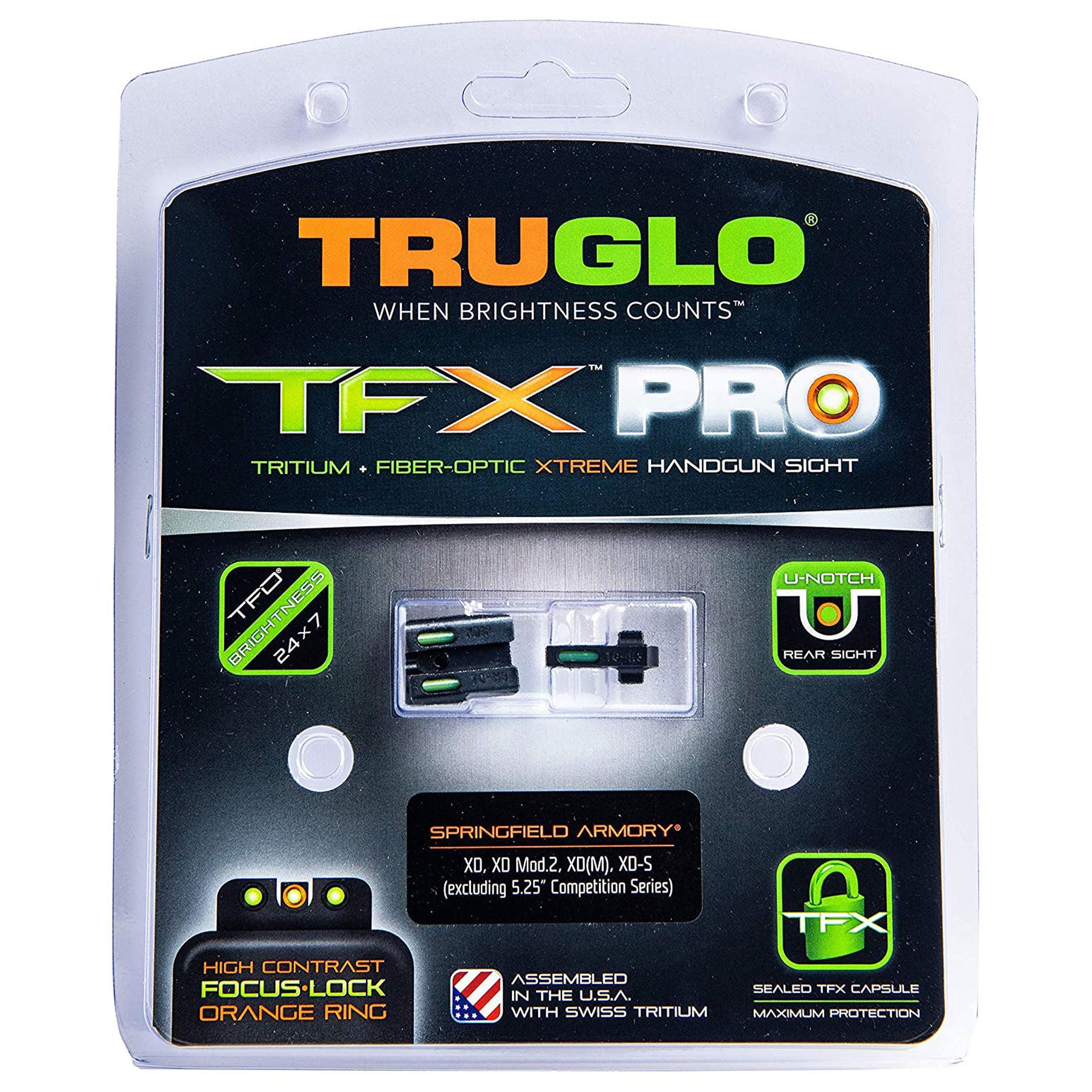 TruGlo TFK Pro Fiber Optic Tritium Sight Accessories for SF XD Models (3 Pack)