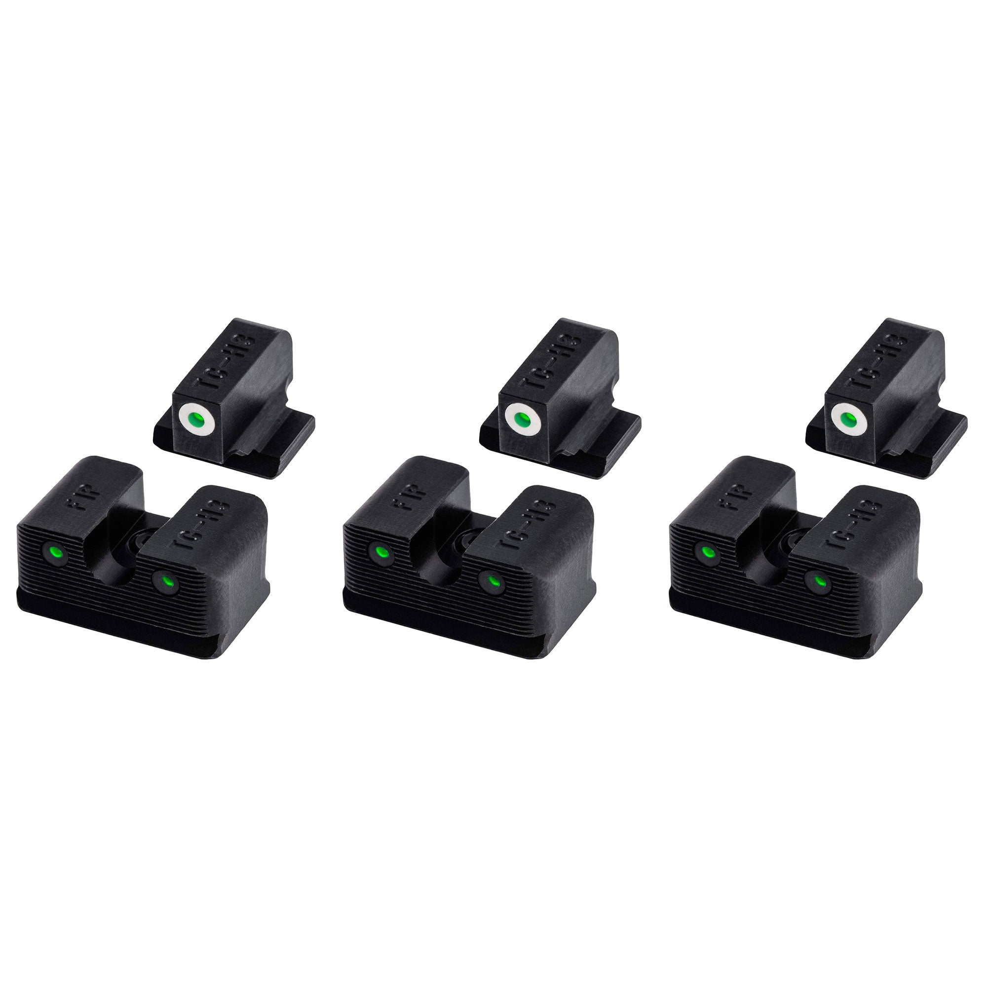 TruGlo Tritium Pro Handgun Sight for NH FNP-9, FNX-9 & FNS-9, Green (3 Pack)