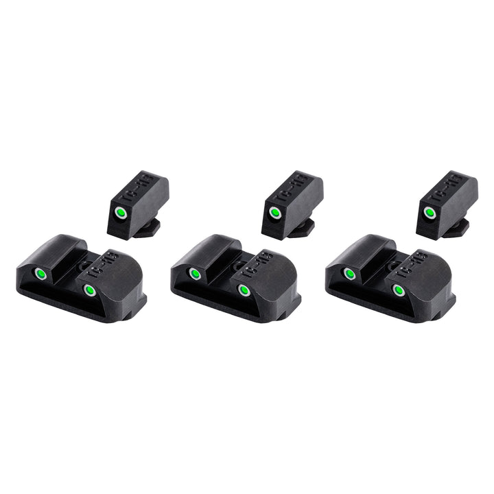 TruGlo Tritium Pro Brite Site Set Glock Handgun Sight, Glock 17 & More (3 Pack)