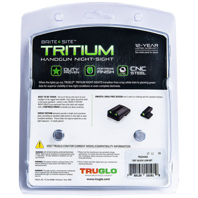 TruGlo Tritium Pro Brite Site Set Glock Handgun Sight, Glock 17 & More (3 Pack) - VMInnovations