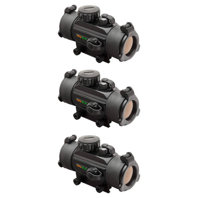 TruGlo Red Dot Traditional Standard Mount Crossbow Tri Dot Sight, Black (3 Pack)