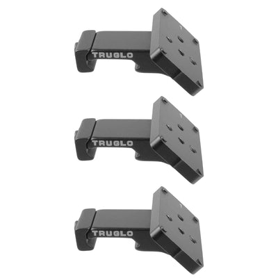 TruGlo Ambidextrous Offset Universal Red Dot Firearm Sight Mount, Black (3 Pack)
