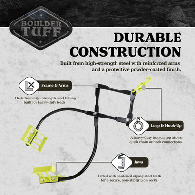 Boulder Tuff Powder Coated Metal 3,000 lbs High Capacity Rock Boulder(Open Box)