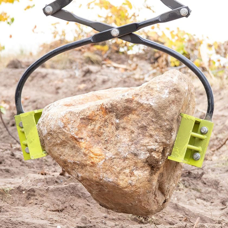 Boulder Tuff Rock Tongs with Teeth, Heavy Duty Loops, and Easy Chain Hook Up