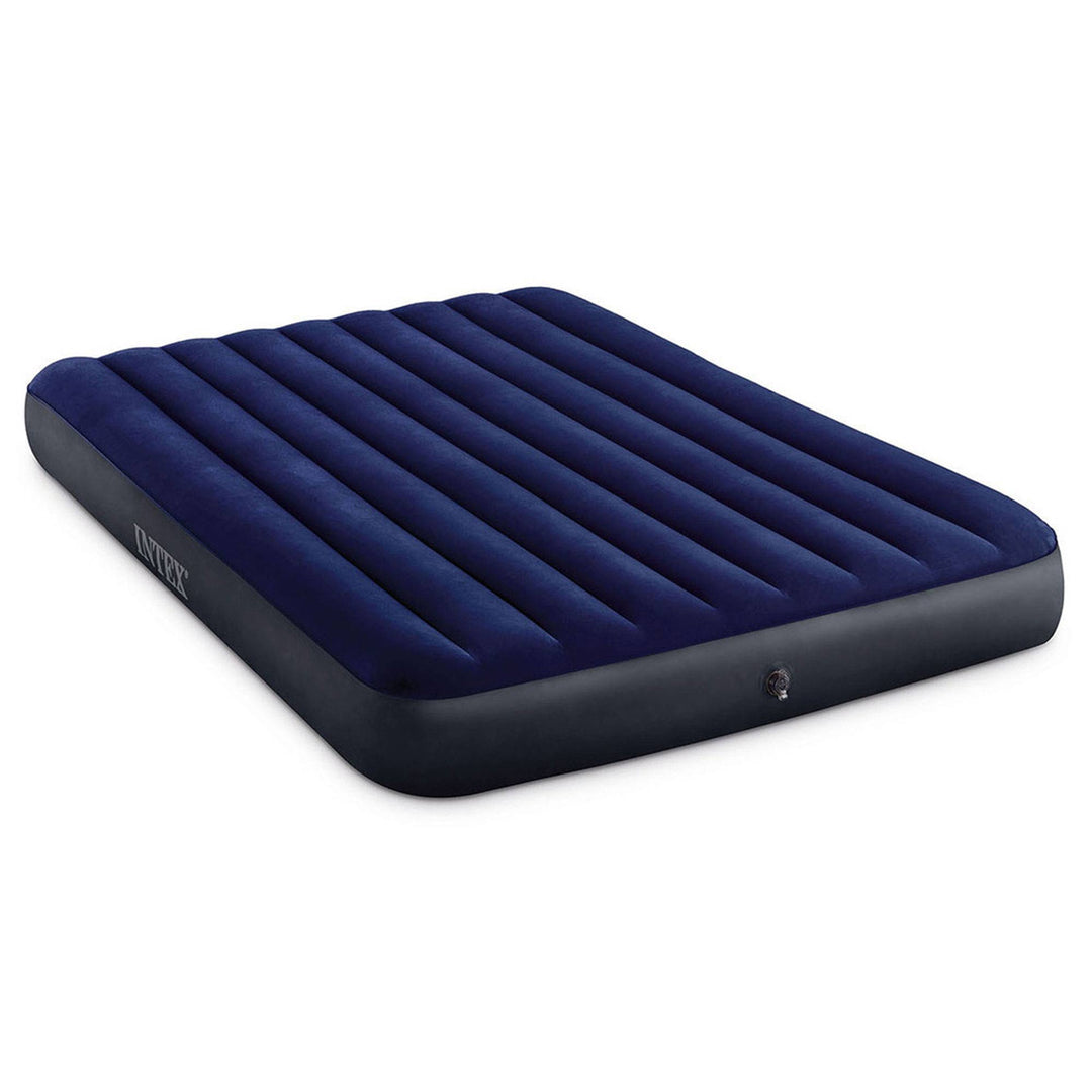 Intex 10 Inch Dura Beam Rectangular Standard Downy Air Mattress, Queen (2 Pack)