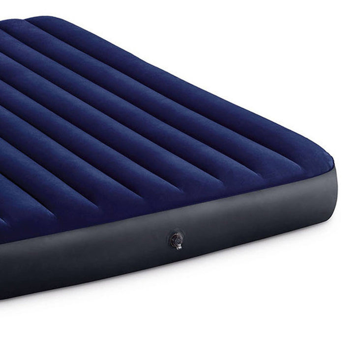 Intex 10 Inch Dura Beam Rectangular Standard Downy Air Mattress, Queen (2 Pack)