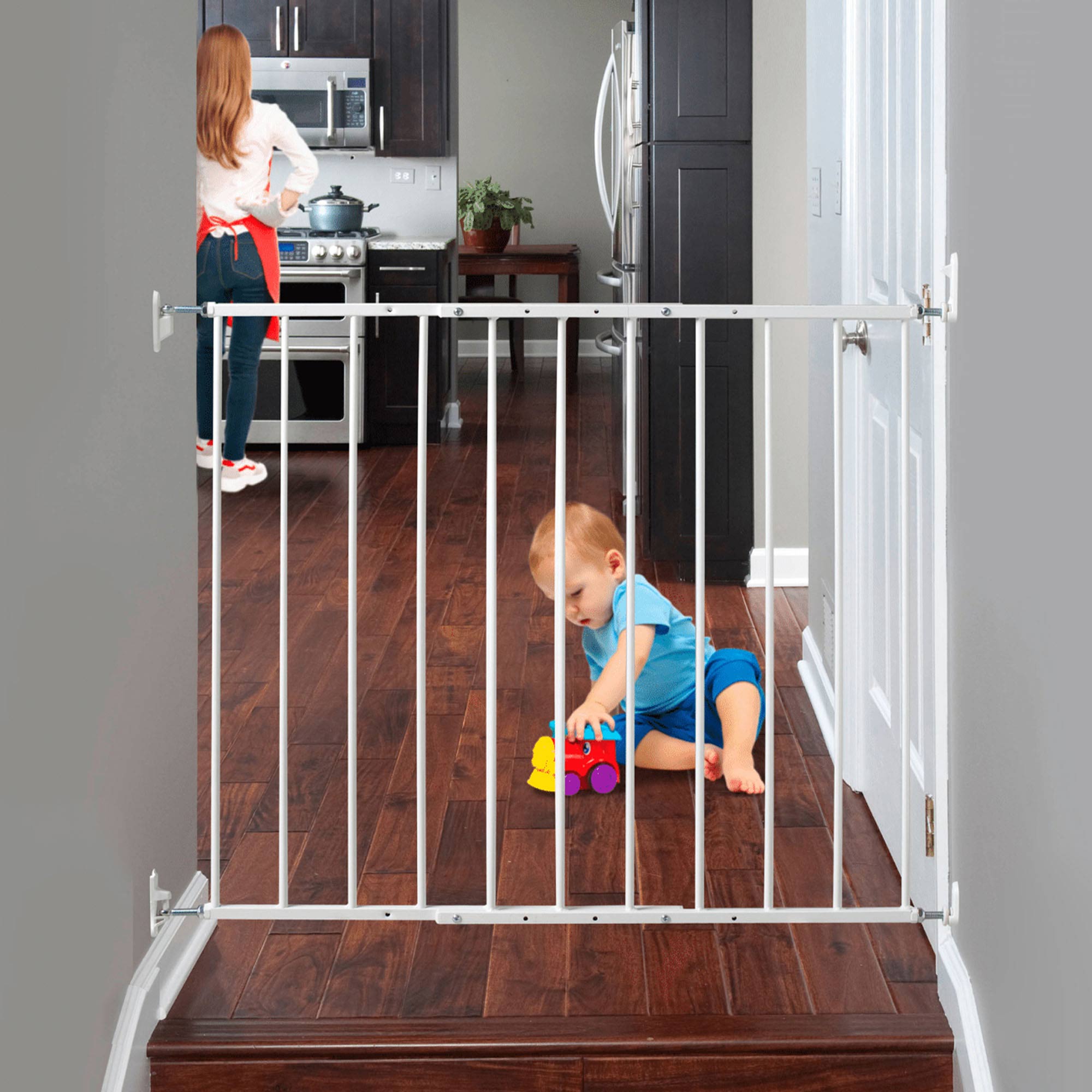 KidCo Safeway Top of Stairs Quick Release Baby Gate for Protection (2 Pack) - VMInnovations