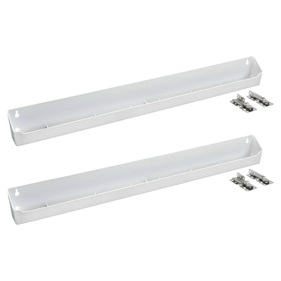 Rev-A-Shelf 30 Inch Kitchen TipOut Tray Polymer, White, LD-6591-30-11-1 (2 Pack)