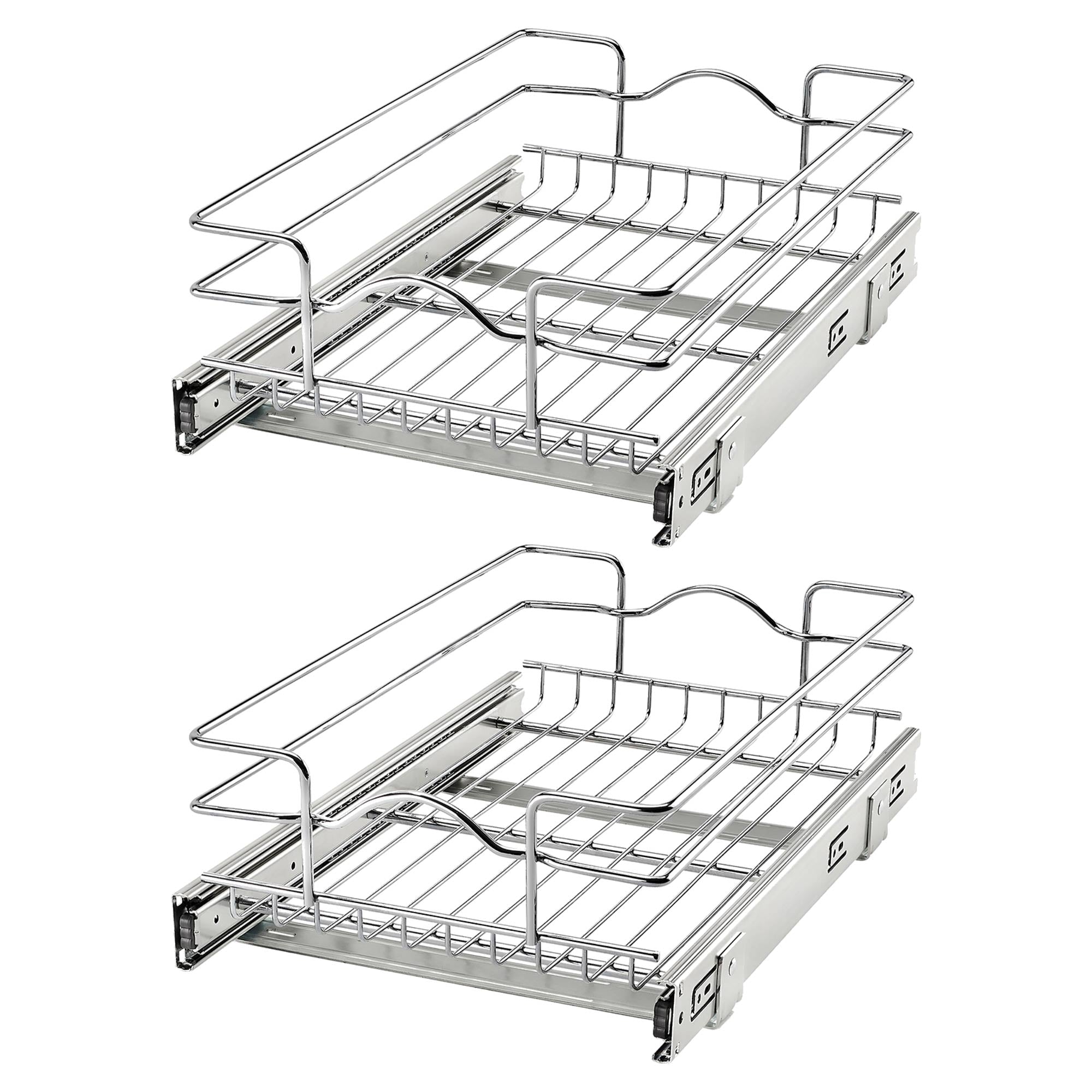 Rev-A-Shelf Kitchen Cabinet Pull Out Shelf Organizer, 5WB1-1218CR-1 (2 Pack) - VMInnovations