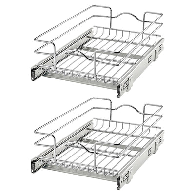 Rev-A-Shelf Kitchen Cabinet Pull Out Shelf Organizer, 5WB1-1218CR-1 (2 Pack) - VMInnovations