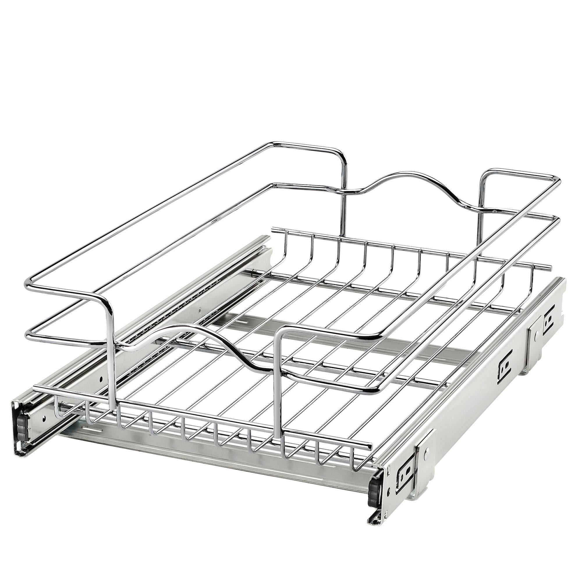 Rev-A-Shelf Kitchen Cabinet Pull Out Shelf Organizer, 5WB1-1218CR-1 (2 Pack) - VMInnovations