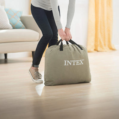Intex Dura Beam Deluxe Pillow Raised Air Mattress w/ Built In Pump, Twin, 2 Pack - VMInnovations