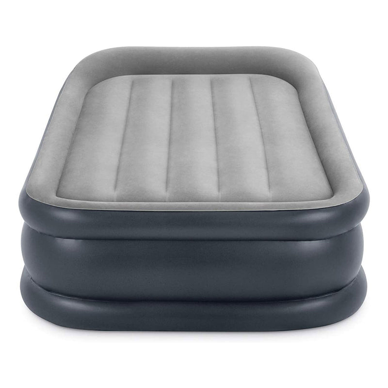 Intex Dura Beam Deluxe Pillow Raised Air Mattress w/ Built In Pump, Twin, 2 Pack