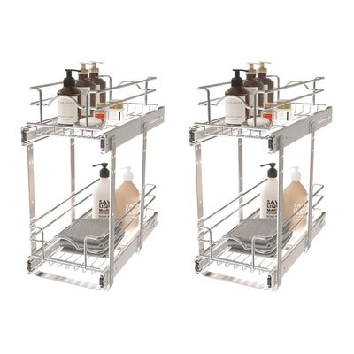 Rev-A-Shelf Kitchen Cabinet Shelf Organizer, 9 by 18 In, 5WB2-0918CR-1 (2 Pack)
