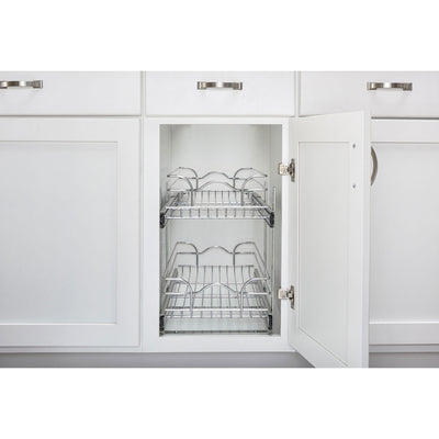 Rev-A-Shelf Kitchen Cabinet Shelf Organizer, 9 by 18 In, 5WB2-0918CR-1 (2 Pack)