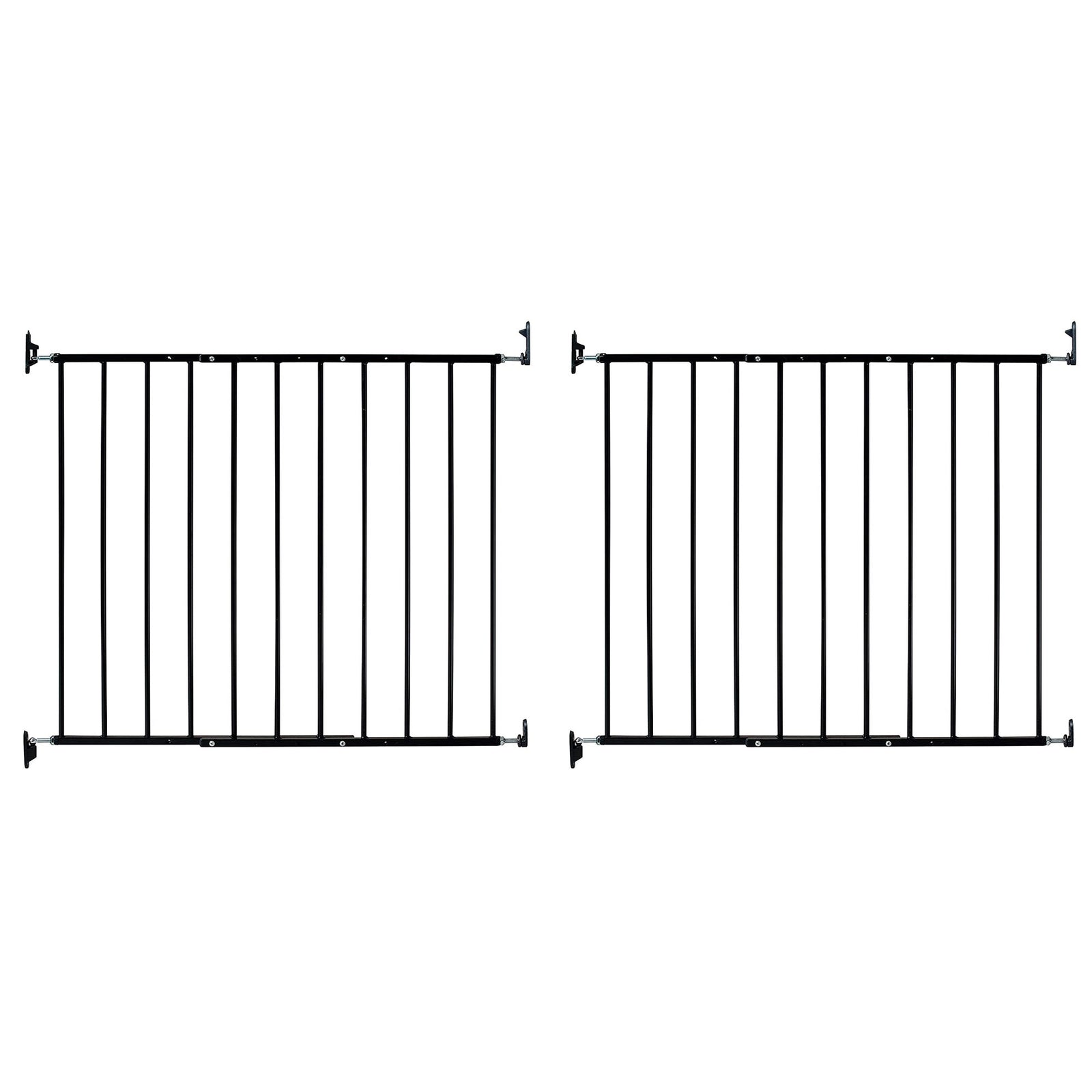 KidCo Safeway Top of Stairs Quick Release Baby Gate, 42.5 x 30.5", Black, 2 Pack - VMInnovations