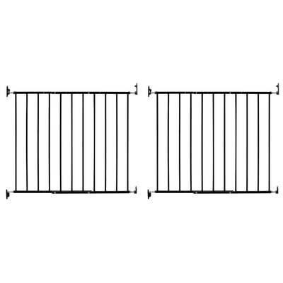 KidCo Safeway Top of Stairs Quick Release Baby Gate, 42.5 x 30.5", Black, 2 Pack - VMInnovations
