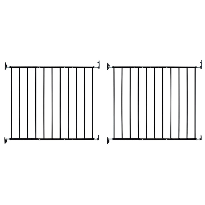 KidCo Safeway Top of Stairs Quick Release Baby Gate, 42.5 x 30.5", Black, 2 Pack