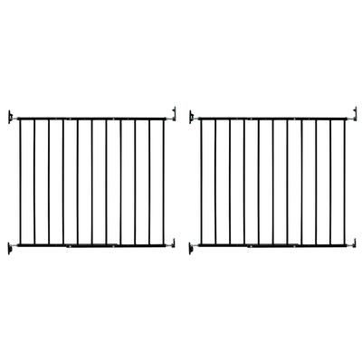 KidCo Safeway Top of Stairs Quick Release Baby Gate, 42.5 x 30.5", Black, 2 Pack