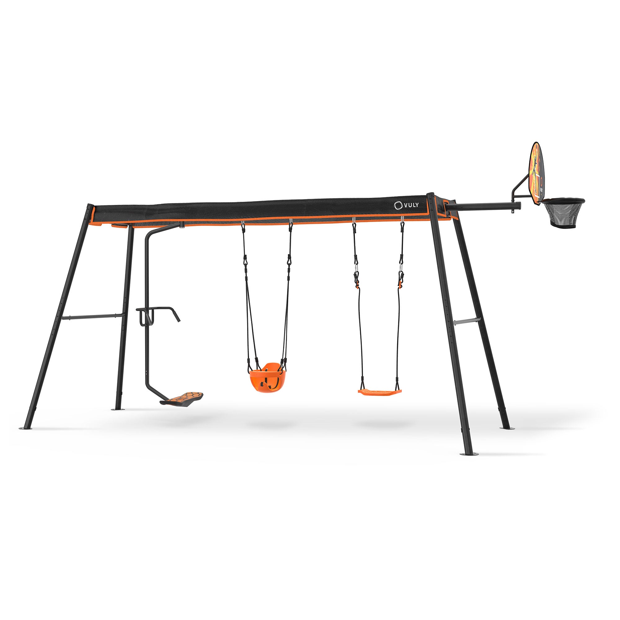 Vuly Large 360 Pro Max Backyard Swing Set Outdoor Jungle Gym with Shade Cover