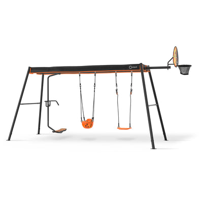 Vuly Large 360 Pro Max Backyard Swing Set Outdoor Jungle Gym with Shade Cover