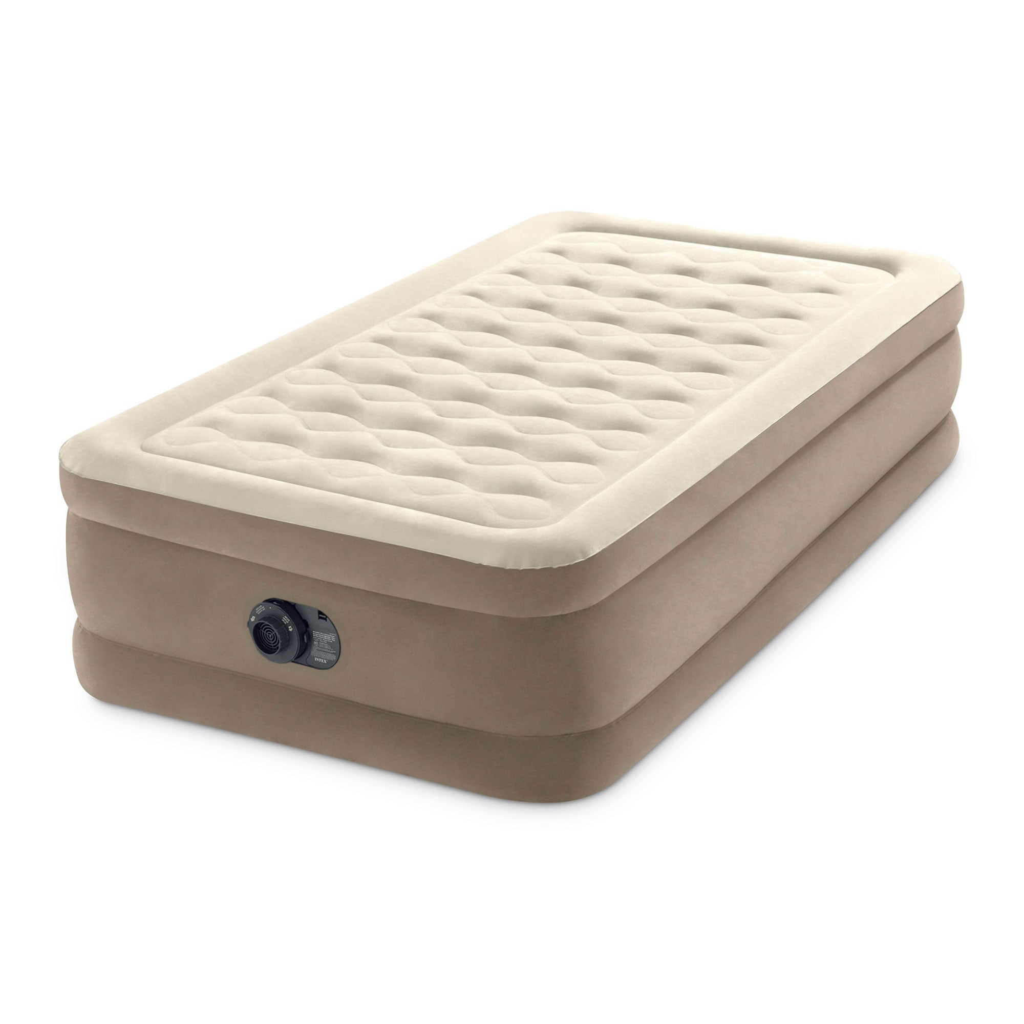 Intex 64427ED Dura-Beam Deluxe Ultra Plush Air Mattress with Pump, Twin, 2 Pack