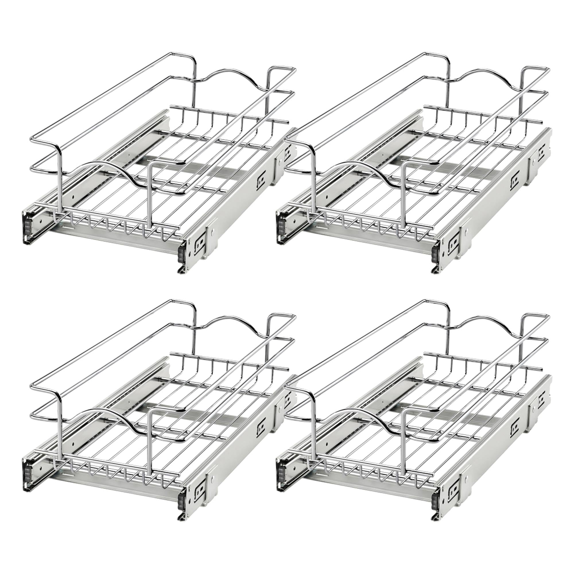 Rev-A-Shelf Cabinet Pullout Shelf Organizer, 8.5 x 18 In, 5WB1-0918CR-1 (4 Pack) - VMInnovations