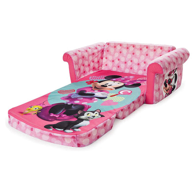 Marshmallow Furniture Kids 2 in 1 Foam Compress Sofa Bed, Minnie Mouse (2 Pack) - VMInnovations