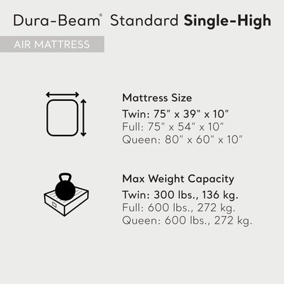 Intex Dura-Beam Standard Series Single Height Inflatable Airbed, Twin (2 Pack)