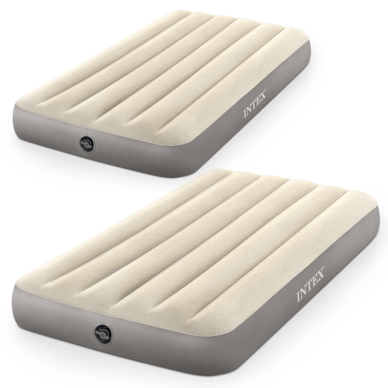 Intex Dura-Beam Standard Series Single Height Inflatable Airbed, Twin (2 Pack) - VMInnovations