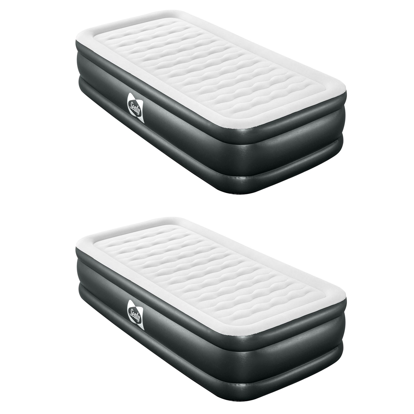 Sealy Tritech Twin 18" Air Mattress Bed 2 Person with Built-In AC Pump, 2 Pack - VMInnovations